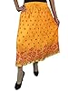 Ethnic Womens Wear Designer Cotton Crinkled Yellow Printed Skirt