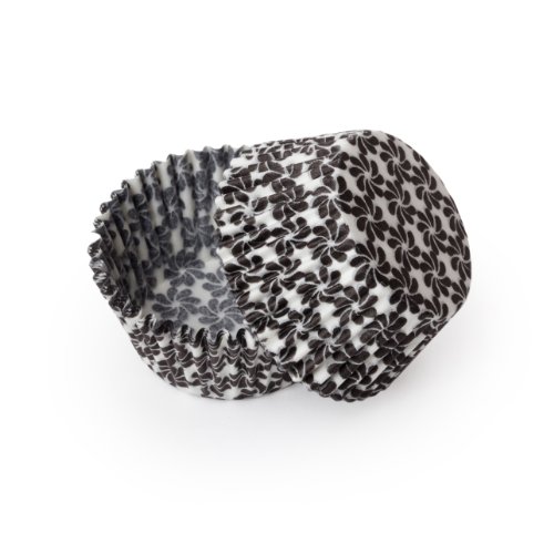 Dress My Cupcake Standard Black Pinwheel Cupcake Liners