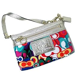 Coach Poppy Capacity Large Wristlet Clutch Bag 429898 Multi