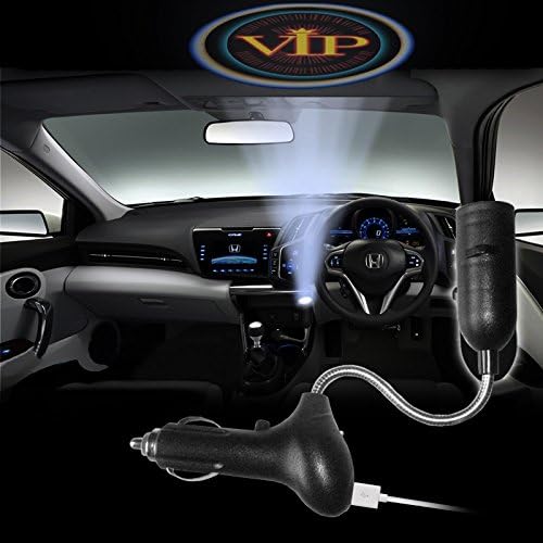 Wireless Projector Car Dome LED Light Shadow Ghost Shield Badge with USB Car Charger (Vip)