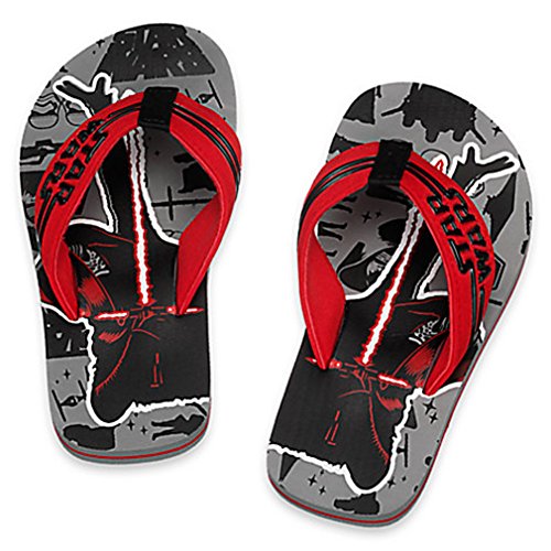 Disney Store Boys Star Wars The Force Awakens Flip Flops Size 2/3 Grey