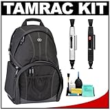 Tamrac 3385 Aero Speed Pack 85 Photo / Laptop Digital SLR Camera Backpack (Black) + Accessory Kit for Canon Rebel T3, T3i, T1i, T2i, EOS 60D, 50D, 5D, 7D, Nikon D3000, D3100, D5000, D7000, D300s, Olympus Evolt E-5, E-30, E-620 and Sony Alpha A560, A580, A33, A55