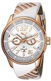 PUMA RACE CAT MULTIFUNCTION LADY'S WATCH WITH CRYSTALS WHITE AND GOLDTONE PU101752005