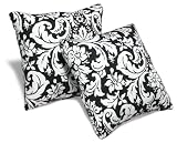 Strathwood 14-Inch Outdoor Pillows, Set of 2, Valencia Domino
