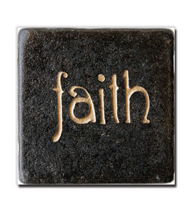 Faith Inspirational Magnet- Stone Magnet- Elegant Magnets for displaying Wedding Invitations from Friends and Families - Powerful reminders for Children and Parents to have Faith, Hope, Be Inspiring to others, and Make a Better World- 1.5 inches by 1.5 inches- Perfect size- collect all 8- Imagine- Hope- Faith- Peace- Believe- Dream- Love- Laugh
