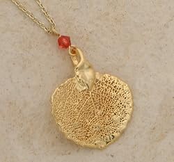 Necklace - Aspen Leaf - Gold Plated, Made With Real Leaf!