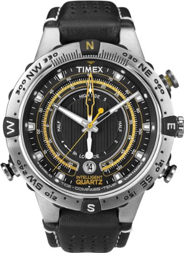 Timex Herren-Armbanduhr XL Tide Temp Compass Analog Leder T2N740 Preisvergleich