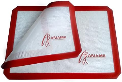 Silicone Baking Mat- Set (2 Piece) 11.6"x11.5 Plus 228mm X 304mm. Professionally Made-durable Non-stick Easy Clean Surface, Dishwasher Safe, Unbreakable 100% Food Grade-silicone Keeps Shape Forever -Eco-friendly, Non-toxic- Silicone Bakes Evenly Without Burning. Impervious to Odours Zero Greasy=healthy Heart- No Hassel Life Time Replacement Guarantee.