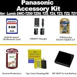 51anTyIDU L. SL160  Panasonic Lumix DMC TZ50 TZ50, TZ5, TZ4, TZ3, TZ2, TZ1 Accessory Kit Includes Transcend 8GB Secure Digital High Capacity  Card Class + CGR S007 Extended Battery + Card Reader + LCD Screen Protector + More
