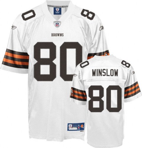 Kellen Winslow Jr. White Reebok NFL Premier Cleveland Browns Jersey