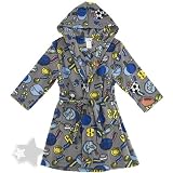 Gray Sports Hooded Bath Robe for Boys