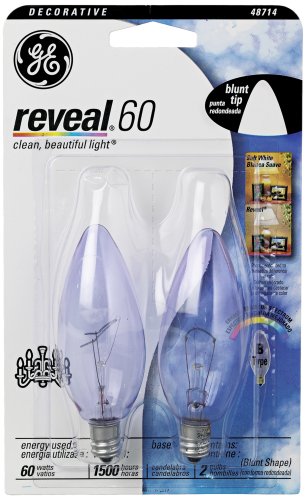 GE 48714 - 60BC/RVL Decorative Daylight Full Spectrum Light Bulb