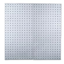 Triton Products LB18-S Two Stainless Steel LocBoard Square Hole Pegboards 18-Inch W by 36-Inch H by 1/2-Inch D with Wall Mounting Hardware