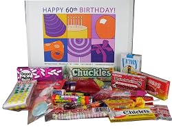 60th Birthday Gift Basket Box of Retro Candy - Jr.