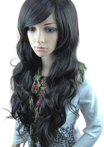 MelodySusie High Quality New Fashion Fluffy Fancy Black Long Full Wig Hair Curl Wigs + MelodySusie Wig Cap + MelodySusie Wig Comb by Kariss BEAUTY