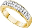 14k YELLOW GOLD 0.49 CTW DIAMOND MENS BAND Size 10
