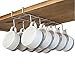 Bafvt Coffee Mug Holder - 304 Stainless Steel Cup Rack Under Cabinet, 10Hooks, Fit for the Cabinet 0.8