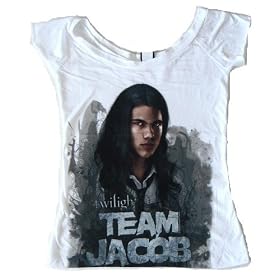 Twilight Saga New Moon Team Jacob Junior White T-shirt
