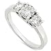 Three Stone Round Brilliant Diamond Ring 1/2ctw (IJ/I1) in White Gold