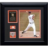 Justin Verlander Detroit Tigers Framed 8x10 Photo with Game Used Baseball