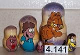  : Garfield Russian Nesting Nested Stacking Disney Doll 5 Pc / 4 in #4.141