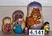 Search : Garfield Russian Nesting Nested Stacking Disney Doll 5 Pc / 4 in #4.141