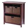 Milan 4pc Cabinet/Shelf with 3 Baskets; 2 cartons By Winsome Furniture