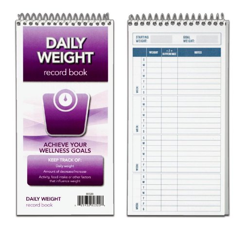 TOPS Daily Weight Record Book, 4 x 8 Inches, 70 Sheets, 80320