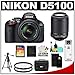 Nikon D5100 16.2 MP Digital SLR Camera & 18-55mm G VR DX AF-S Zoom Lens with 55-200mm VR Lens + 32GB Card + Case + (2) Filters + 