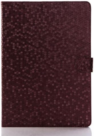 HELPYOU Fuchsia iPad Air New Luxurious Diamond Pattern Design Folio Leather Cover Stand Protective Case for Apple Ipad 5/iPad Air