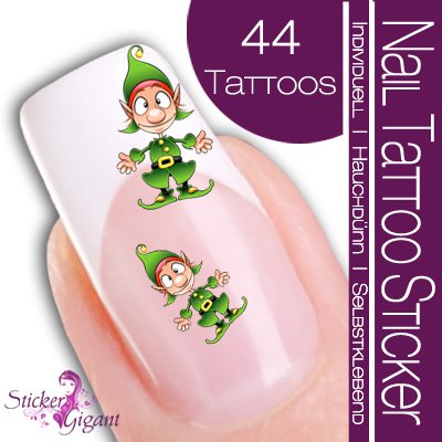 Nail Tattoo Sticker Weihnachten - Elf / Wichtel Preisvergleich