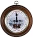 Nautical Tide Clock Galleon Ship Dial by West and Company Dark Oak