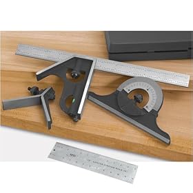 4-piece Comdination Square and Bevel Gauge by 