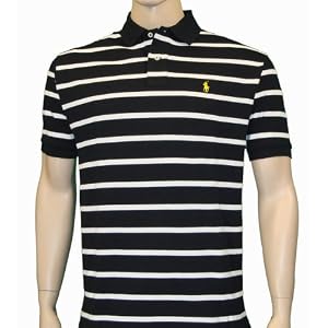 POLO Ralph Lauren Mens Mesh Stripe Polo Shirt