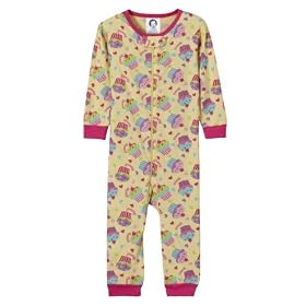 Gerber Yummy Cupcake Cotton PJs Unionsuit, Butter, 24 Months