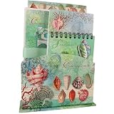 Seashells design Punch Studio Desk Set: notepads, cards, box etc