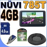 Garmin Nuvi 785T Vehicle GPS W/4.3 LCD Touchscreen - 4GB SDHC Memory Card - Bean Bag Dashboard Mount - GPS Screen Protectors - 0100071500 BigVALUEInc Accessory Saver Bundle