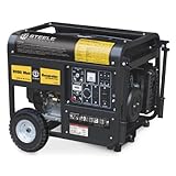 Steele Products SP-GG900E 9,000 Watt 4-Cycle Gas Powered Portable Generator With Wheel Kit and Electric Start
