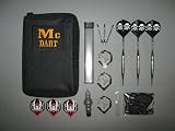 Dart-Tasche mit 3 Chrom-Dart-Pfeilen und Zubehör (17