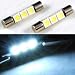 SUPER BRIGHT White Vanity LED Light bulbs Mirror Fuse Sun Visor 3-SMD 6641 (A Pair)