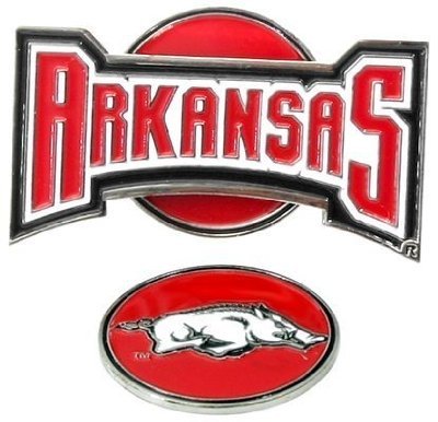 Arkansas Razorbacks Slider Hat Clip W/ Golf Ball Marker - Ncaa College Athletics