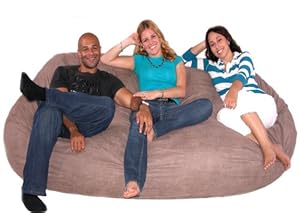 7.5-feet Xx-large Earth Cozy Sac Foof Bean Bag Chair Love Seat