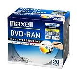 日立マクセル｜maxell 録画用 DVD-RAM 120分 3倍速対応 インクジェットプリンタ対応ホワイト(ワイド印刷) 20枚 5mmケース入 DM120PLWPB.20S