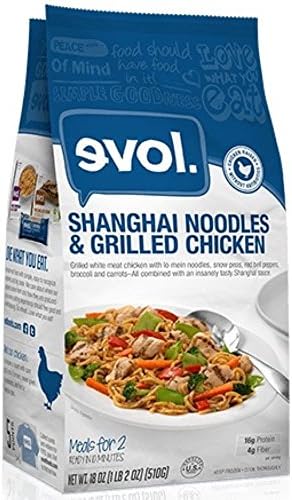 Evol Foods Shanghai Noodles and Grilled Chicken, 18 Ounce -- 6 per case.
