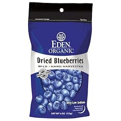 Eden Organic Dried Wild Blueberries, 4-Ounce Pouches (Pack of 3)
