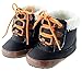 Kuner Baby Boys Plush Shoe Laces Warm Boots First Walkers Shoes