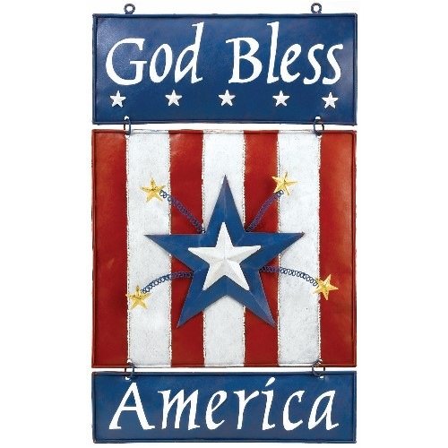 Wall Art 3D Metal Decor American Flag (12×20) – Regal Art #F134