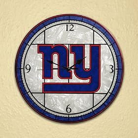 NFL New York Giants Stained Glass Wall Clock