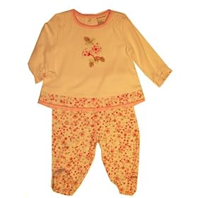 Laura Ashley Long-Sleeve Top and Footie Set-Print