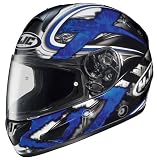 NEW HJC SHOCK CL16 HELMET, BLUE/BLACK, LARGE